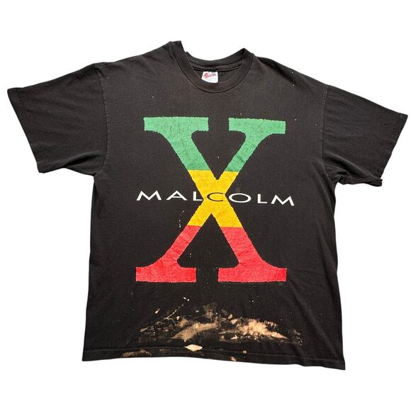 Vintage 1992 Malcolm X Spike Lee Denzel Washington Movie Film T-Shire Mens XL